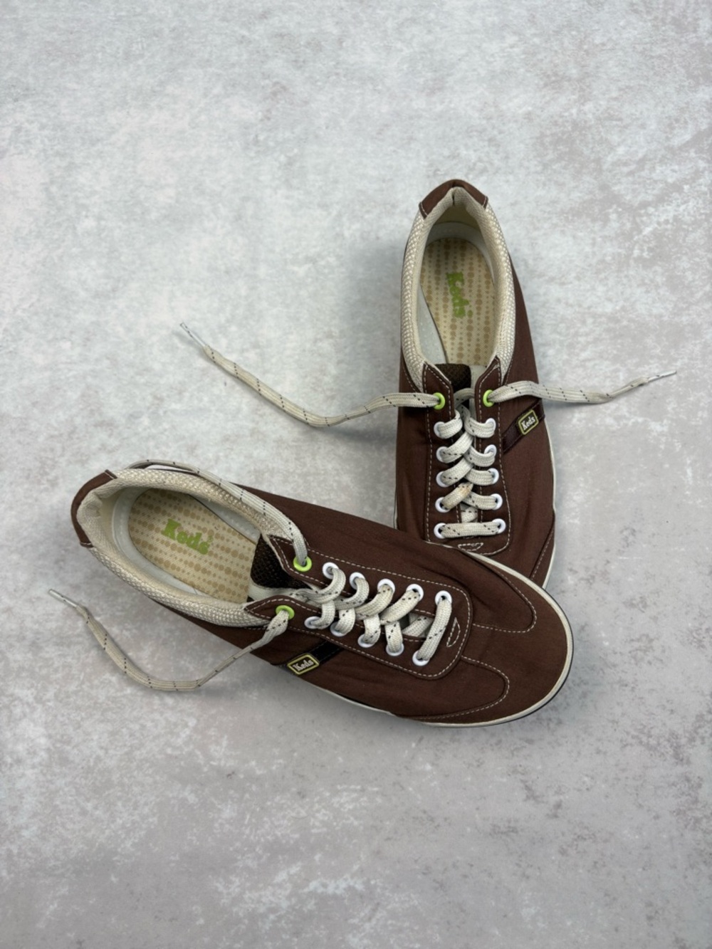 Keds Brown Y2K Style Casual Sneakers Womens 8.5 Lace Up Shoes